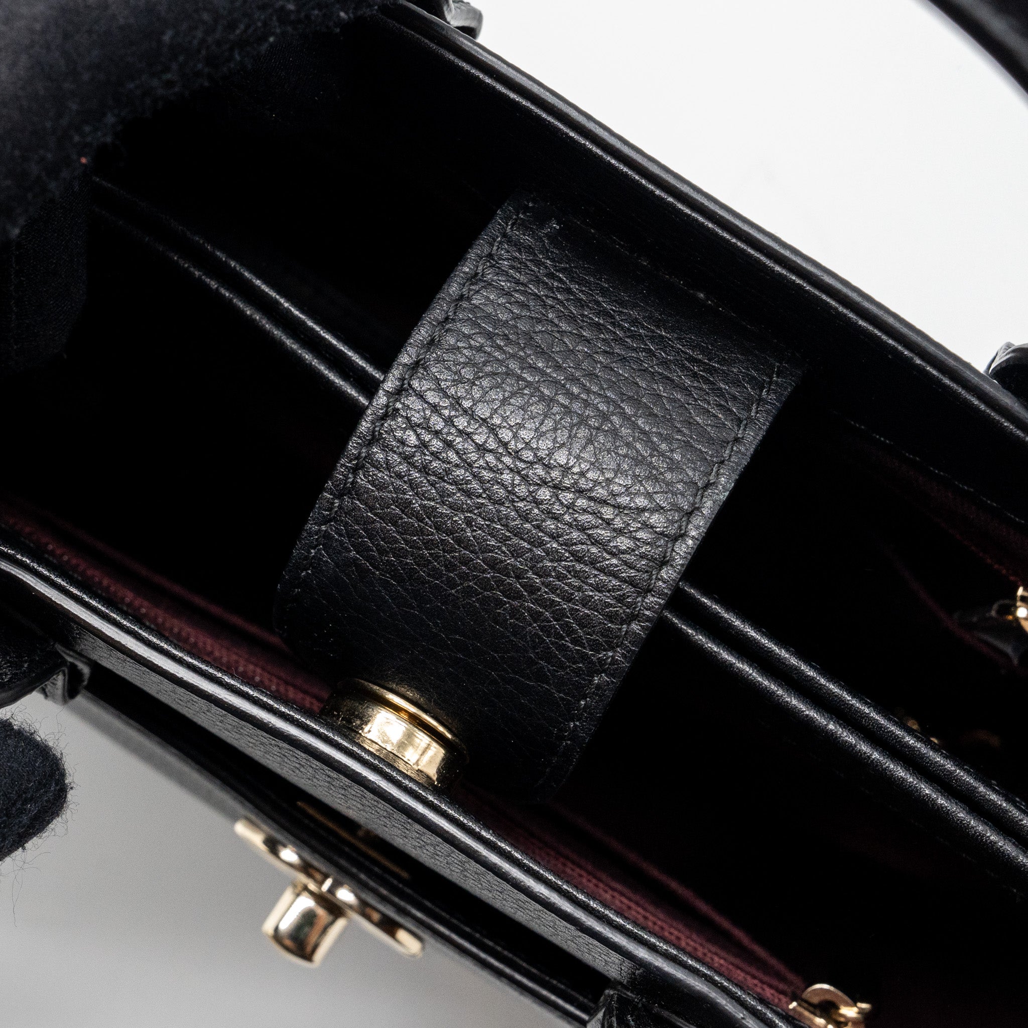 CHANEL TOP HANDLE SMALL TOTE BAG GRAINED CALFSKIN BLACK LGHW