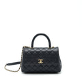 CHANEL SMALL COCO HANDLE CAVIAR BLACK LGHW (MICROCHIP)