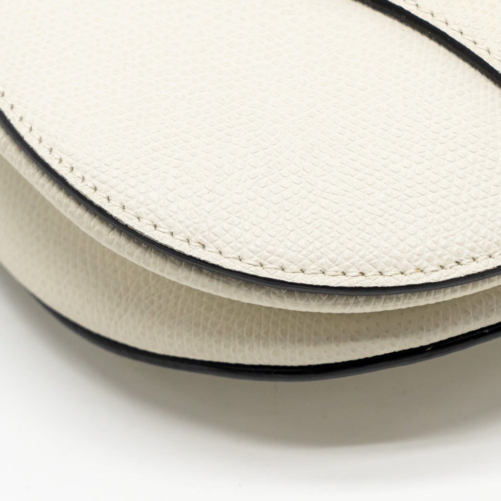 DIOR MEDIUM SADDLE BAG CALFSKIN WHITE GHW
