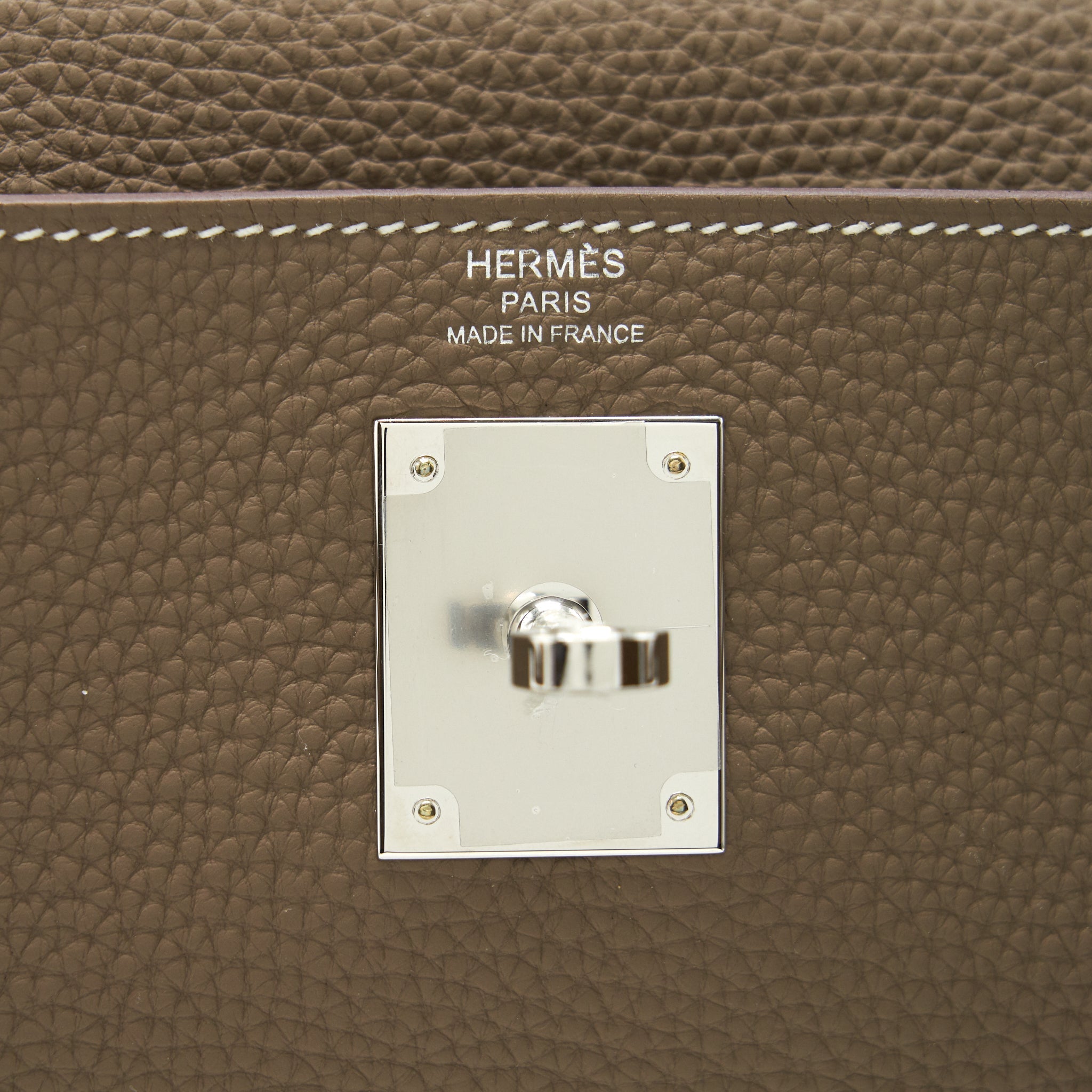 HERMES KELLY 28 TOGO LEATHER ETOUPE SHW