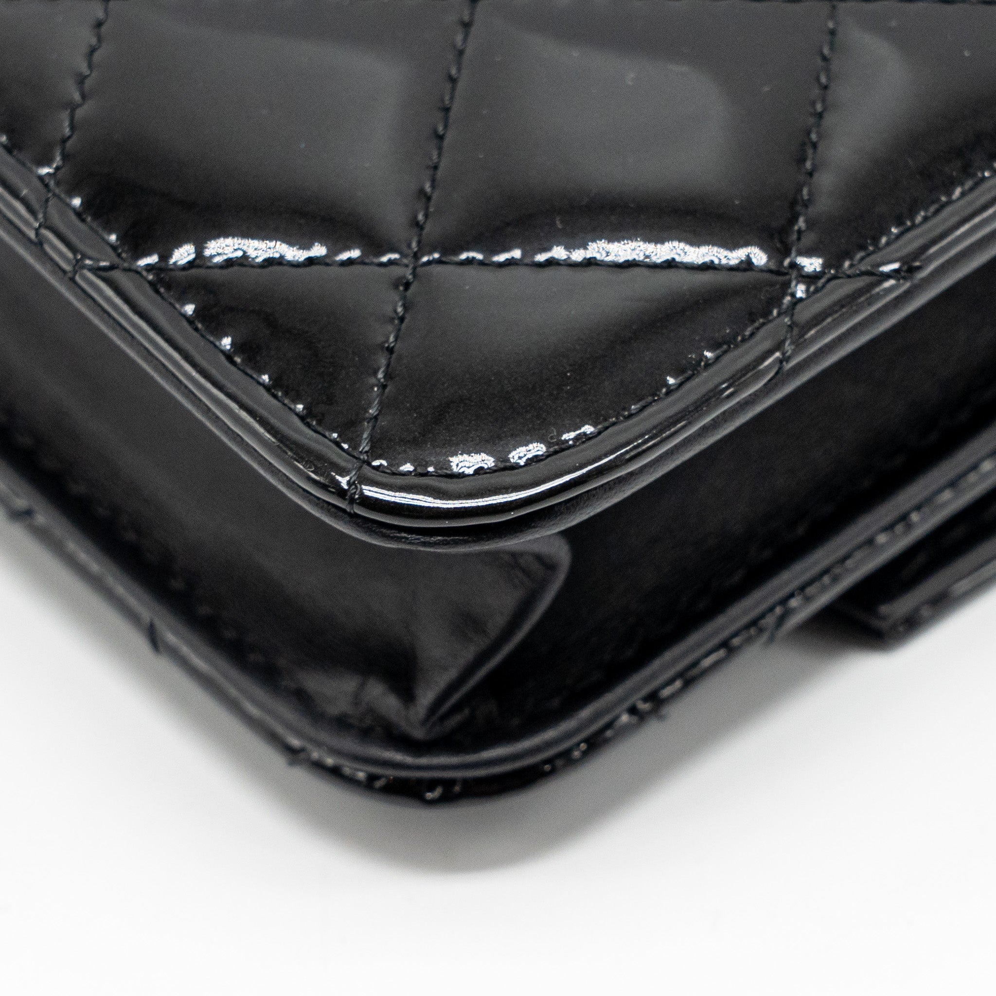 CHANEL WALLET ON CHAIN PATENT LEATHER BLACK SHW