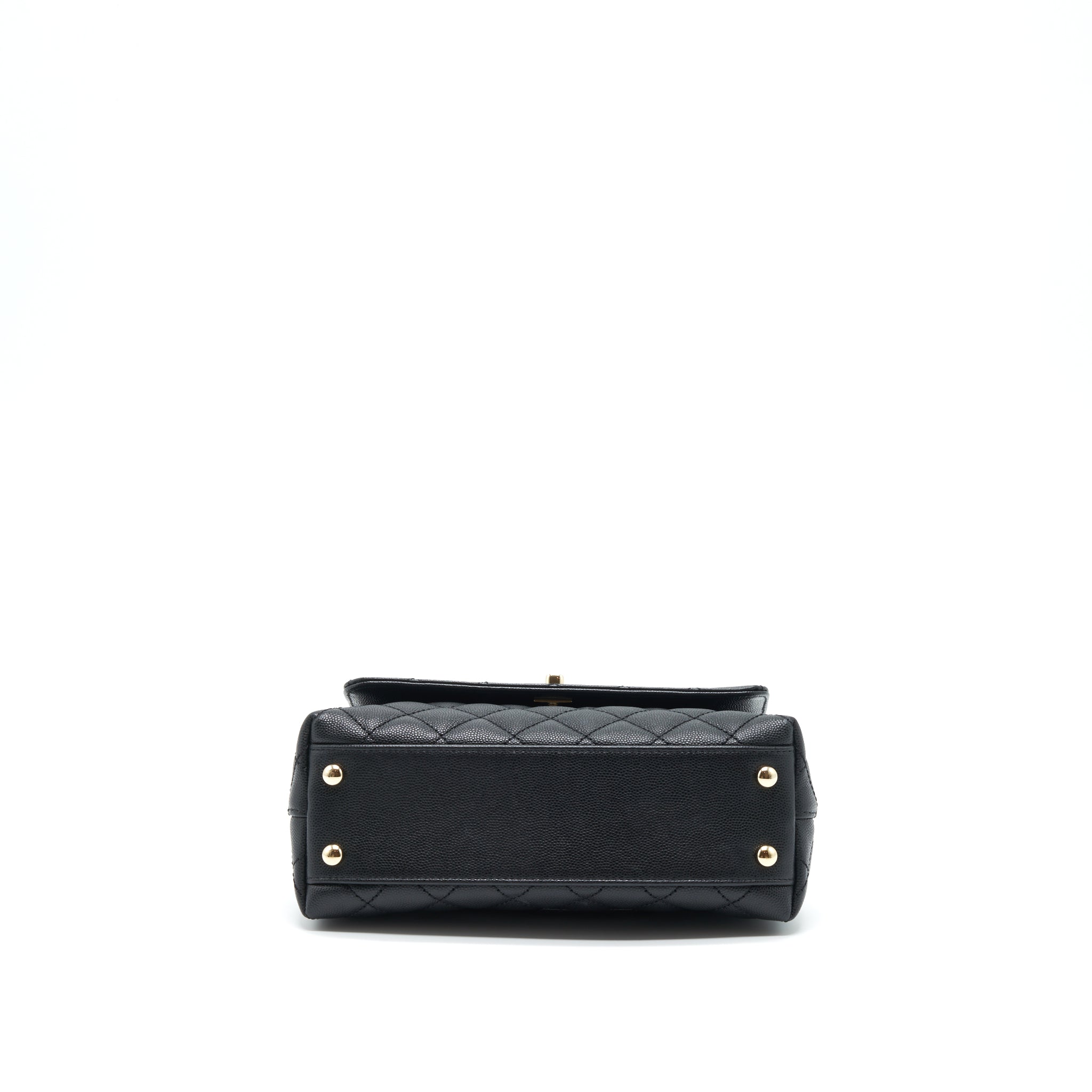 CHANEL SMALL COCO HANDLE CAVIAR BLACK LGHW (MICROCHIP)