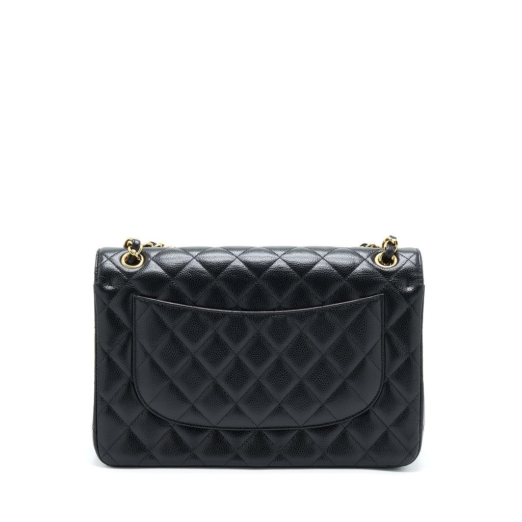 CHANEL CLASSIC JUMBO FLAP BAG CAVIAR BLACK GHW