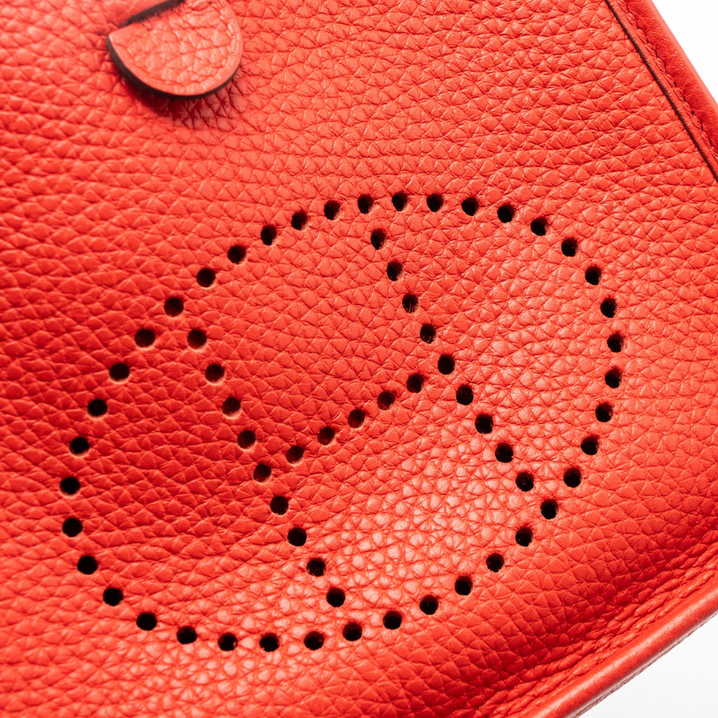 HERMES MINI EVELYNE CLEMENCE ROUGE DE COEUR GHW