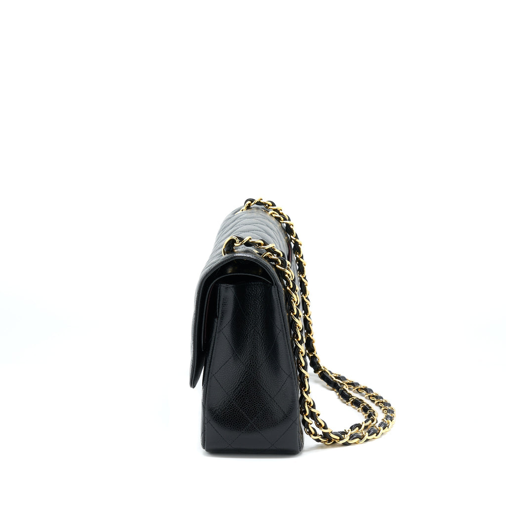 CHANEL CLASSIC JUMBO FLAP BAG CAVIAR BLACK GHW