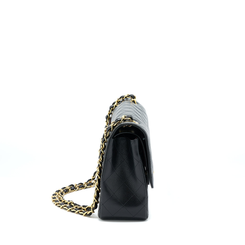 CHANEL CLASSIC JUMBO FLAP BAG CAVIAR BLACK GHW