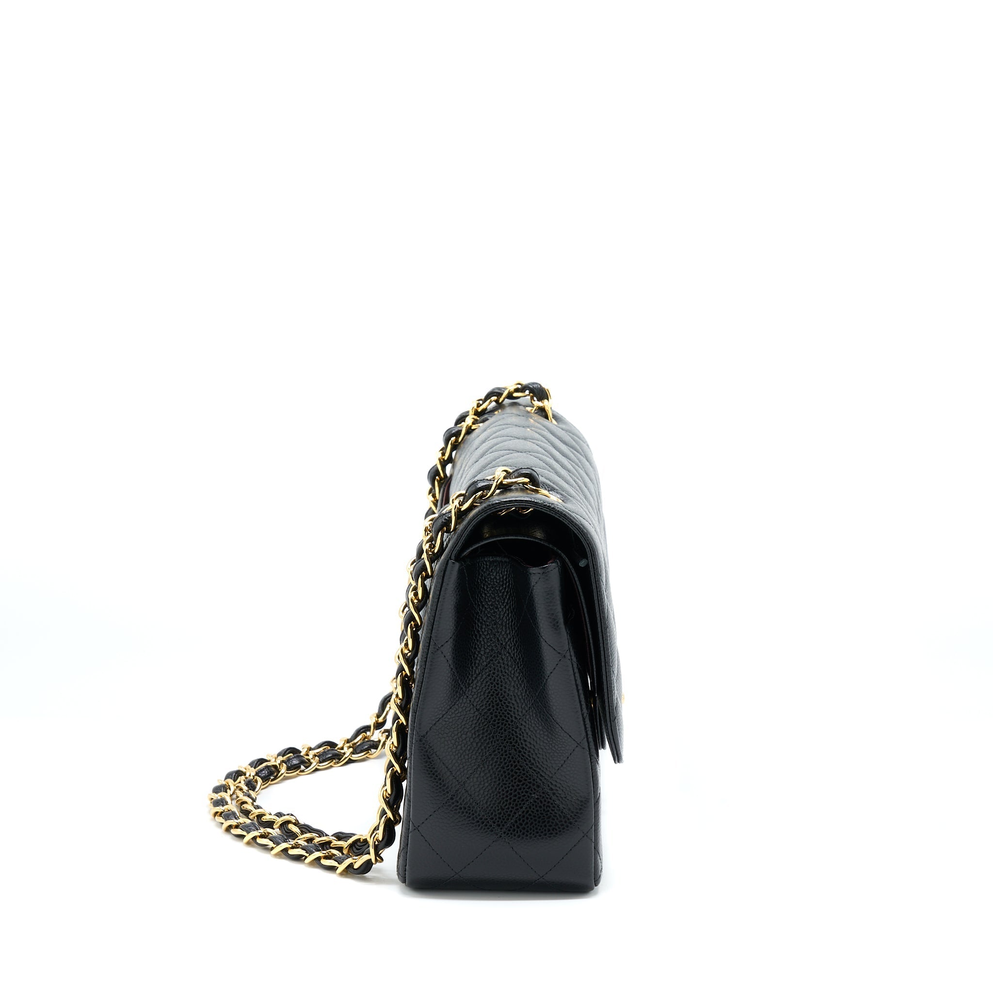CHANEL CLASSIC JUMBO FLAP BAG CAVIAR BLACK GHW