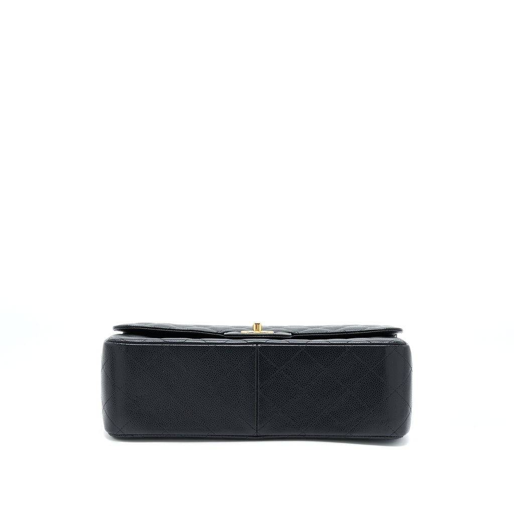 CHANEL CLASSIC JUMBO FLAP BAG CAVIAR BLACK GHW