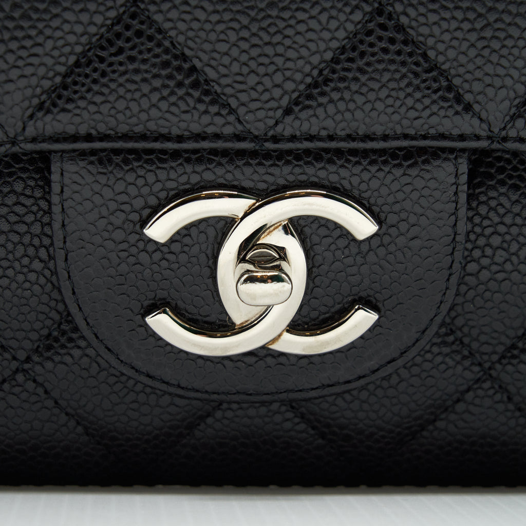 CHANEL MAXI FLAP BAG CAVIAR  BLACK SHW
