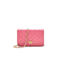 CHANEL BOY WALLET ON CHAIN PINK GHW