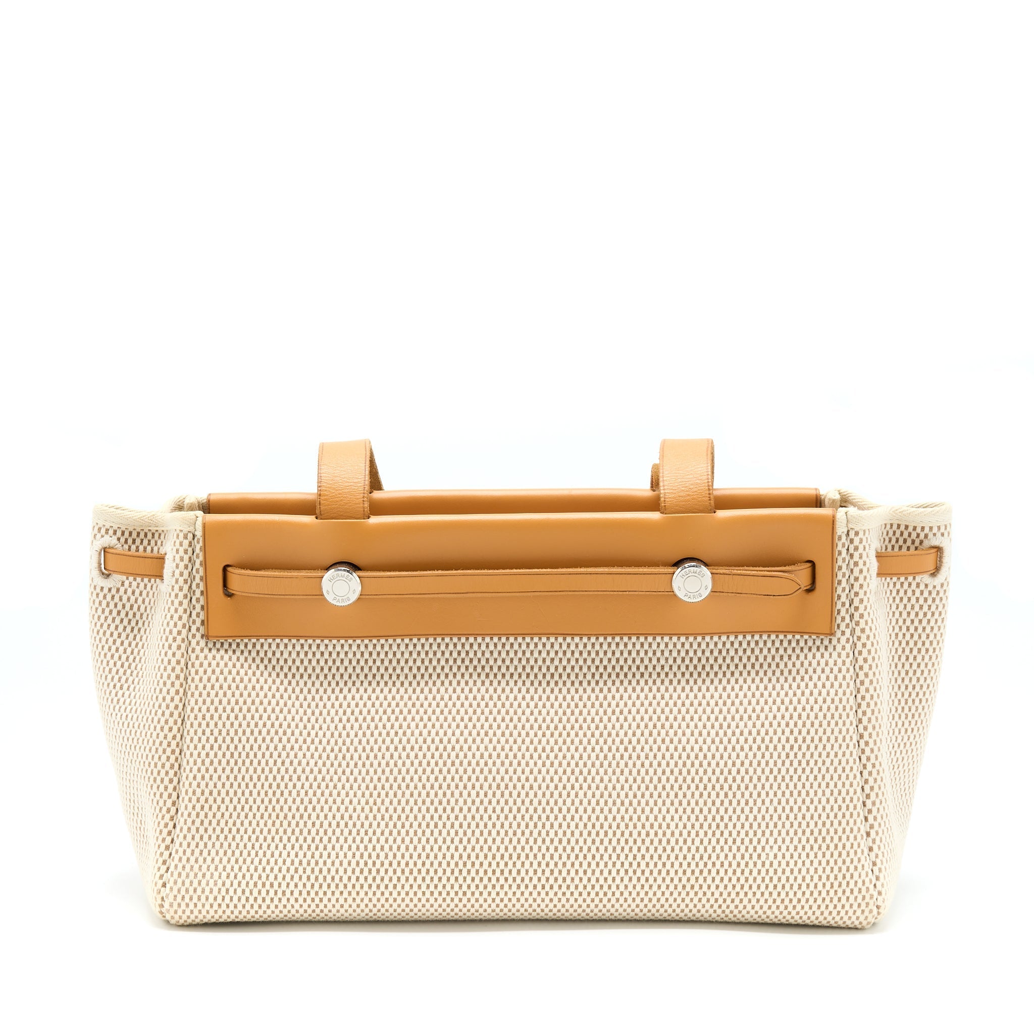 HERMES VINTAGE CLOTH TOTE WITH EXCHANGE POCKET SHW