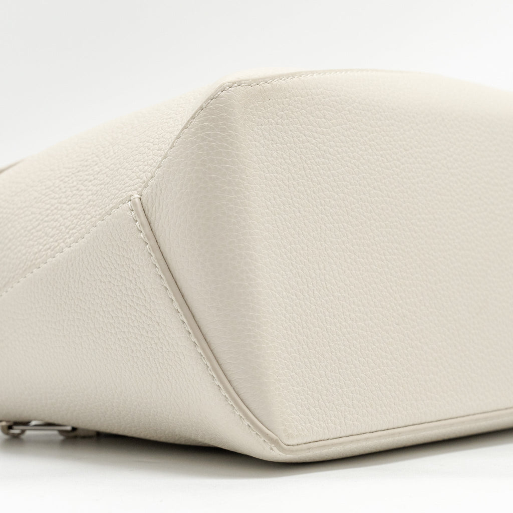 LOEWE SMALL PUZZLE BAG GRAINED CALFSKIN WHITE SHW