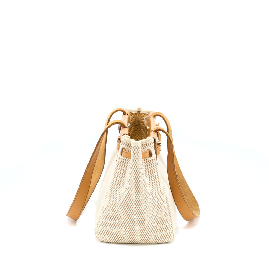 HERMES VINTAGE CLOTH TOTE WITH EXCHANGE POCKET SHW