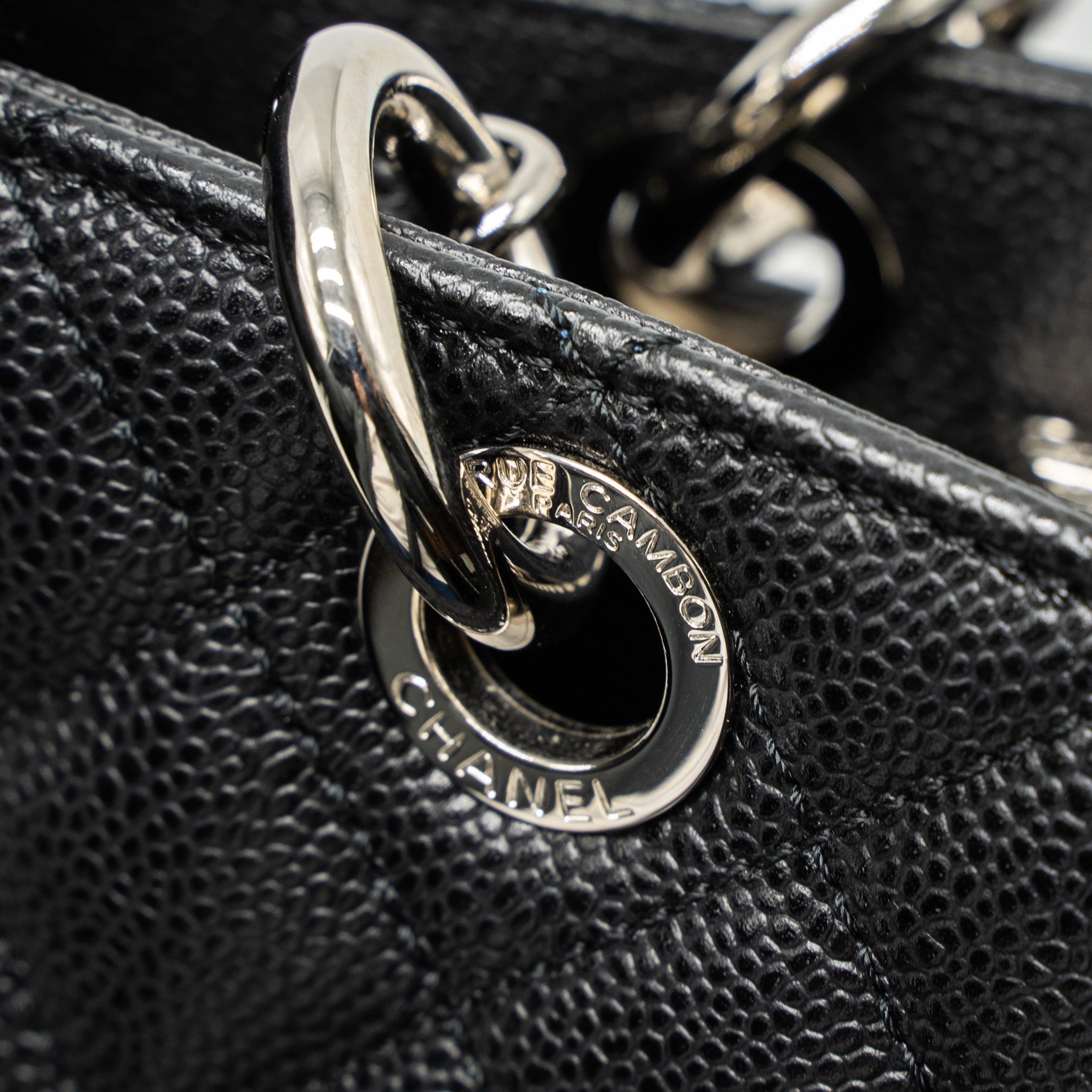 CHANEL GRAND SHOPPING TOTE/GST CAVIAR BLACK SHW