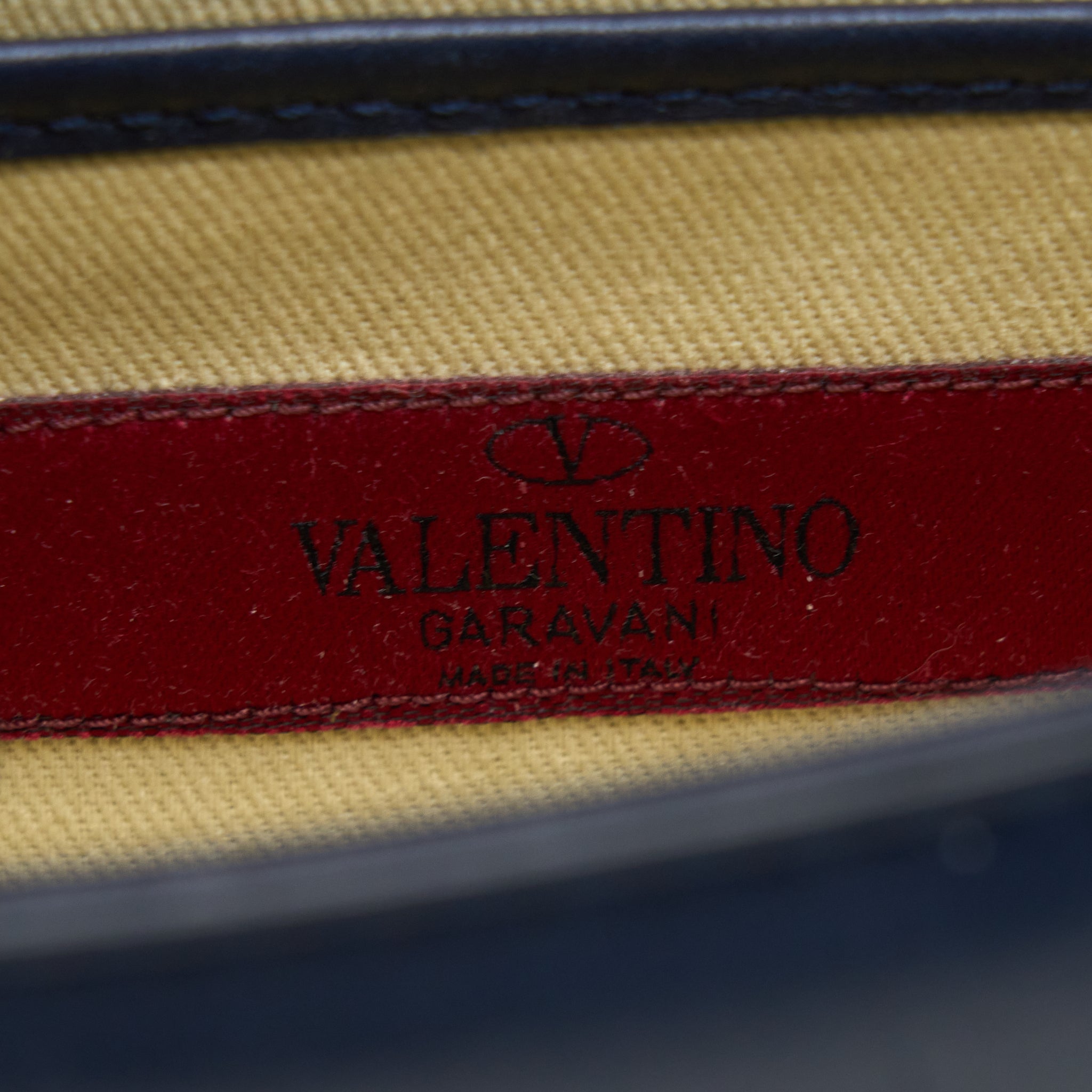 VALENTINO MINI GARAVANI GLAM LOCK CROSSBODY BAG NAVY LGHW