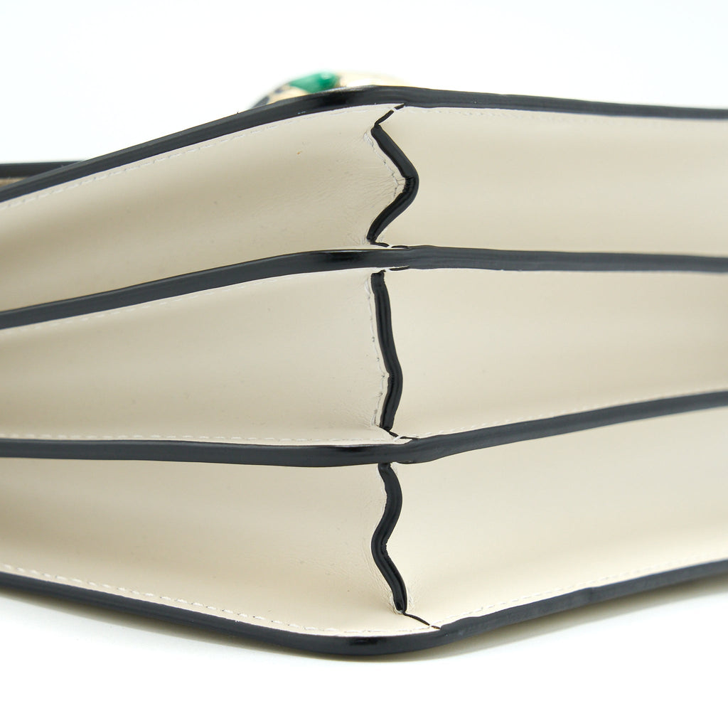 BVLGARI TOP HANDLE SERPENTI BAG WHITE