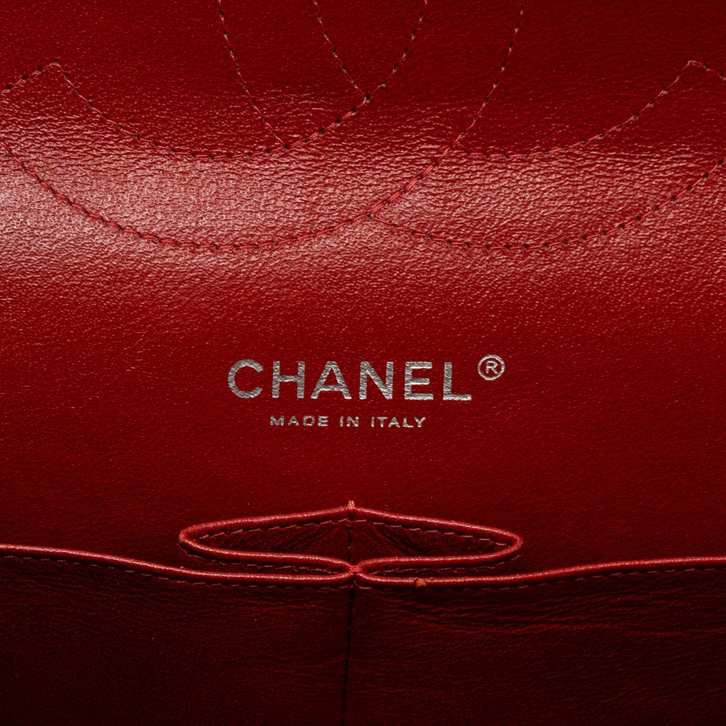 CHANEL CLASSIC JUMBO DOUBLE FLAP BAG CAVIAR RED SHW