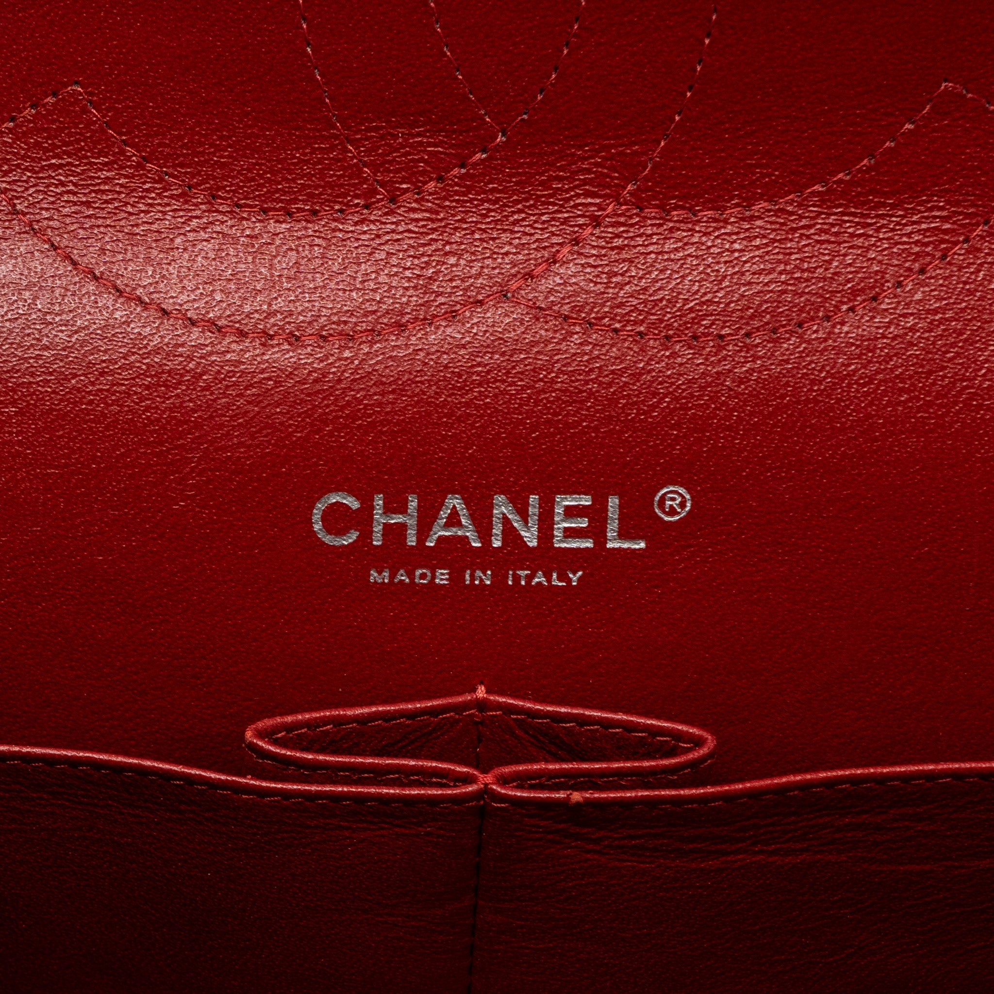 CHANEL CLASSIC JUMBO DOUBLE FLAP BAG CAVIAR RED SHW