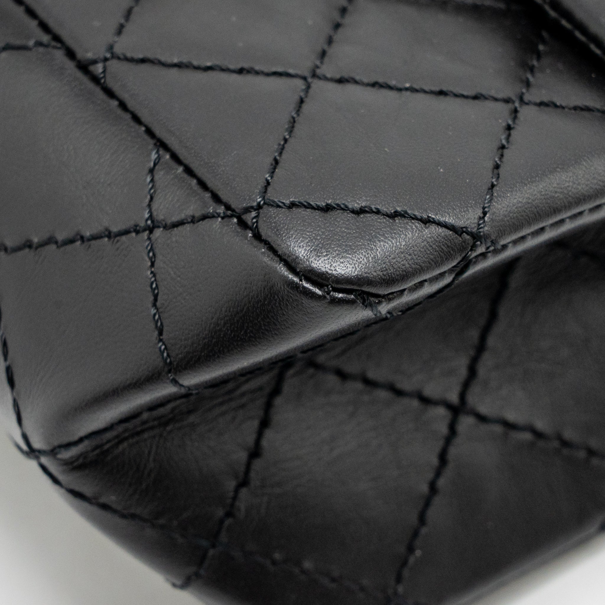 CHANEL MINI 2.55 REISSUE AGED CALFSKIN BLACK GHW (MICROCHIP)