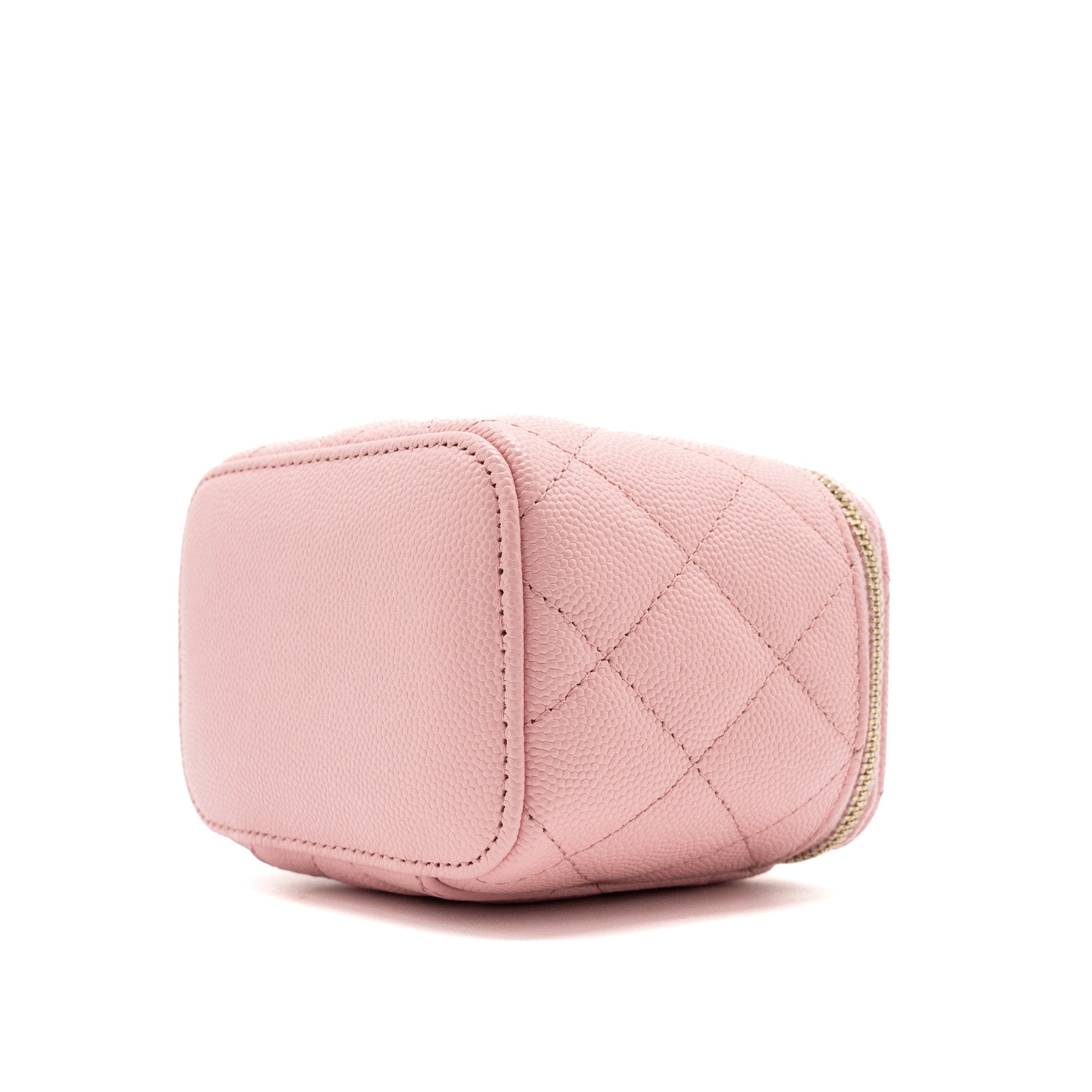 CHANEL MINI VANITY CASE CAVIAR PINK LGHW