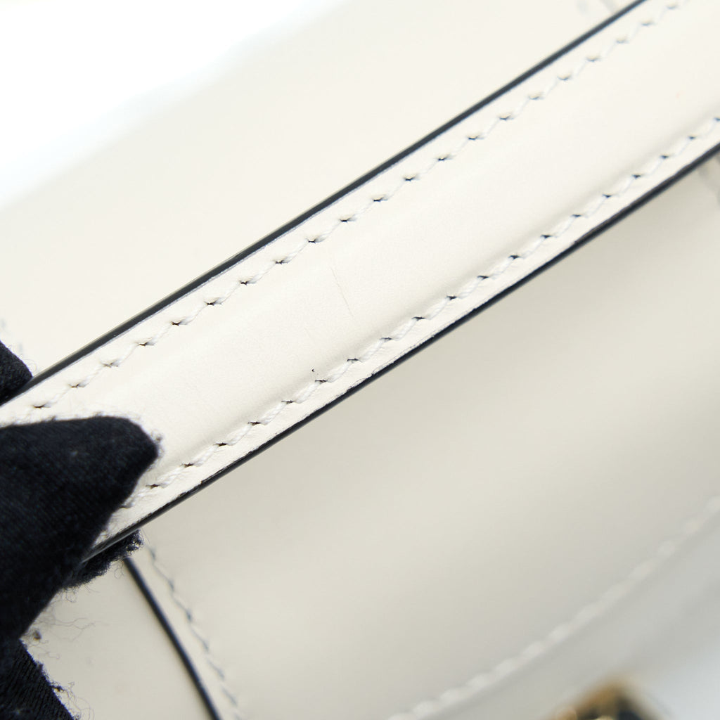 BVLGARI TOP HANDLE SERPENTI BAG WHITE