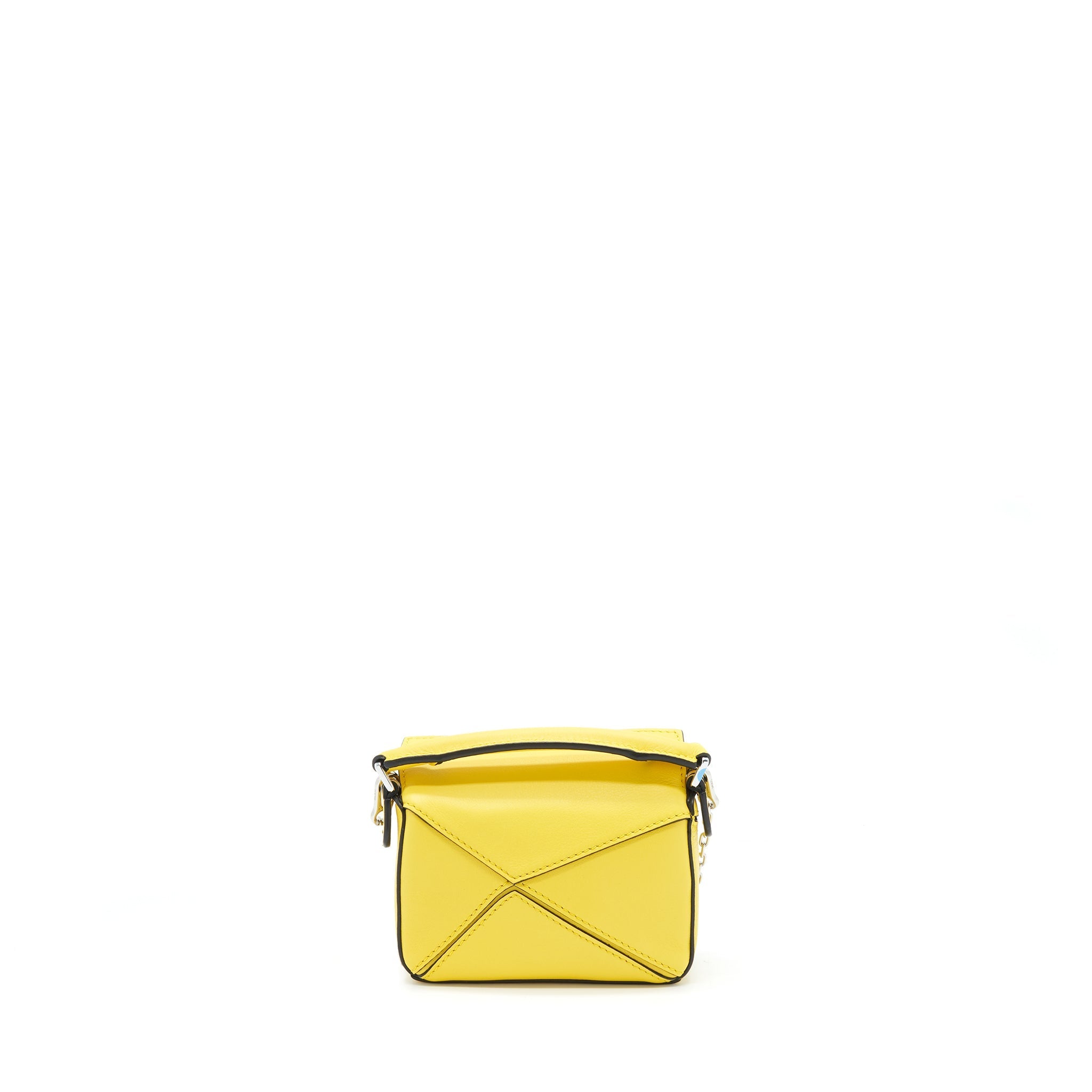 LOEWE NANO PUZZLE CLASSIC CALFSKIN YELLOW WITH SHW
