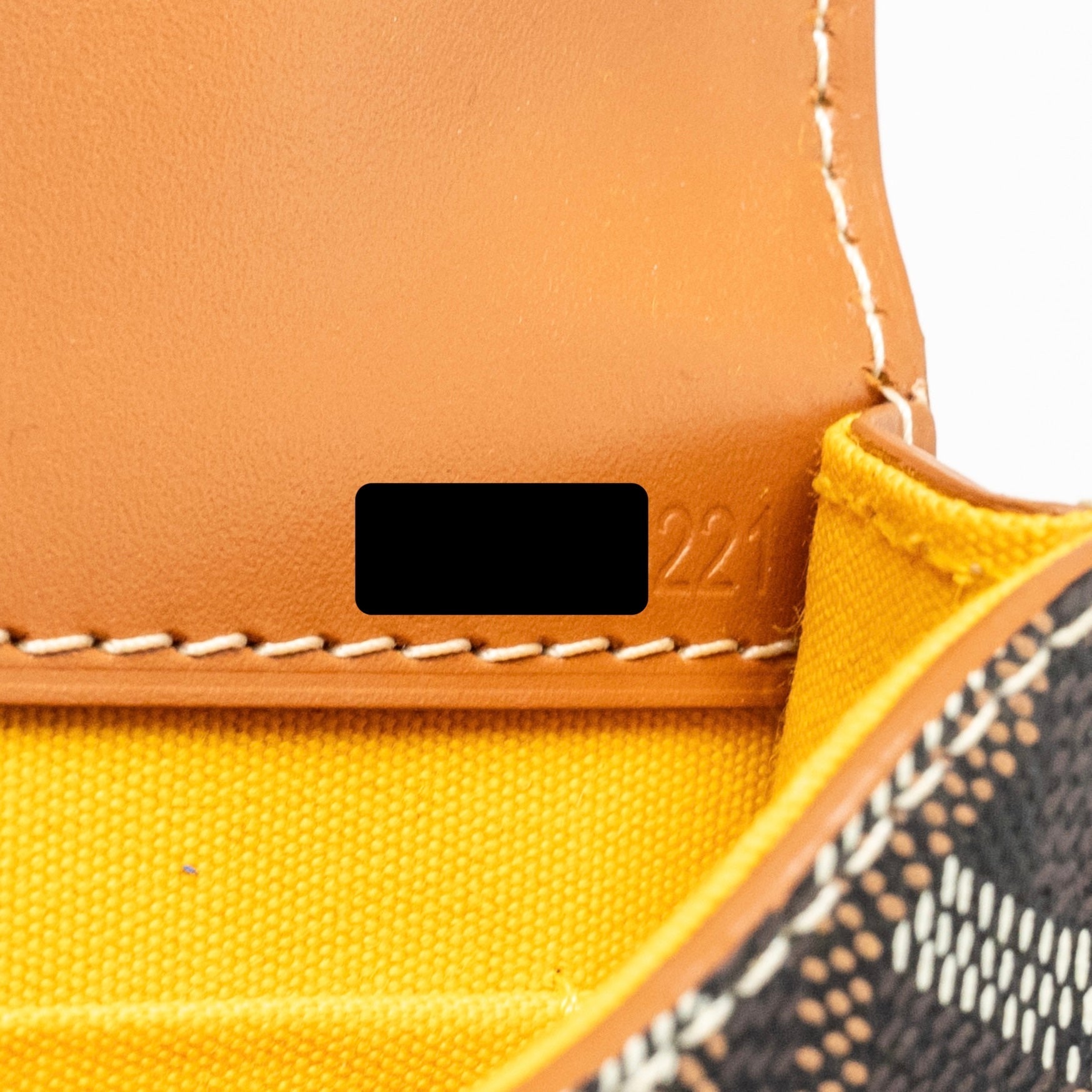GOYARD MONTE CARLO MINI CASE WITH STRAP GOYARDINE CANVAS/LEATHER BLACK/BROWN SHW