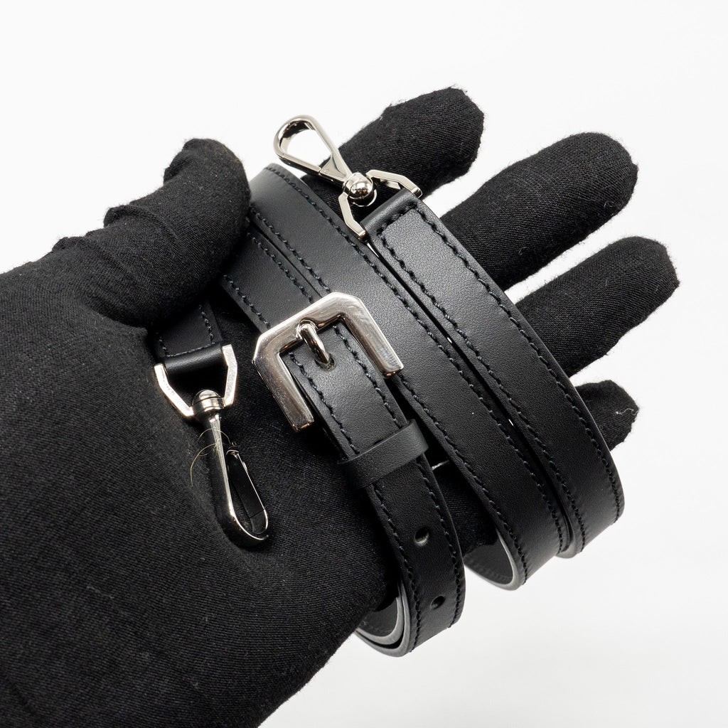 GOYARD MONTE CARLO MINI CASE WITH STRAP GOYARDINE CANVAS/LEATHER BLACK/BROWN SHW