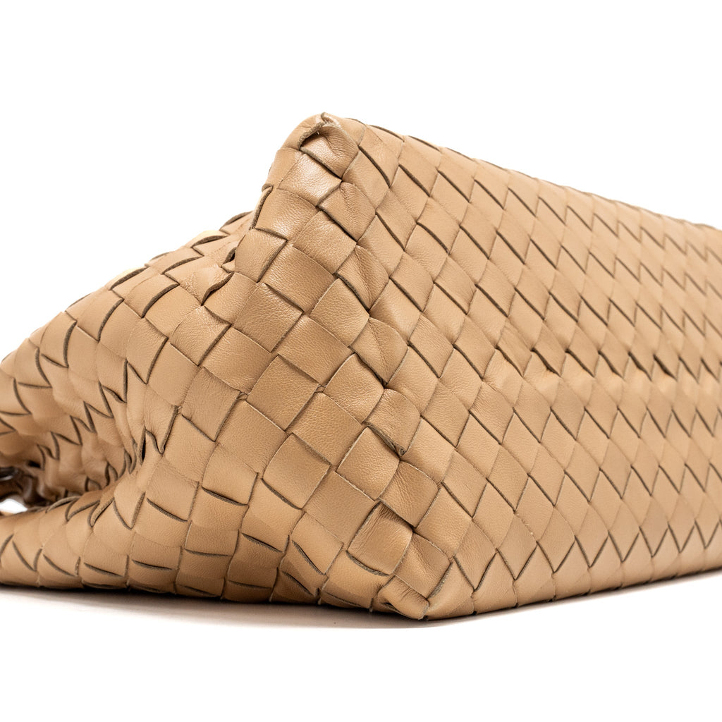 BOTTEGA VENETA GARDA TOTE BAG INTRECCIATO LAMBSKIN BEIGE GHW