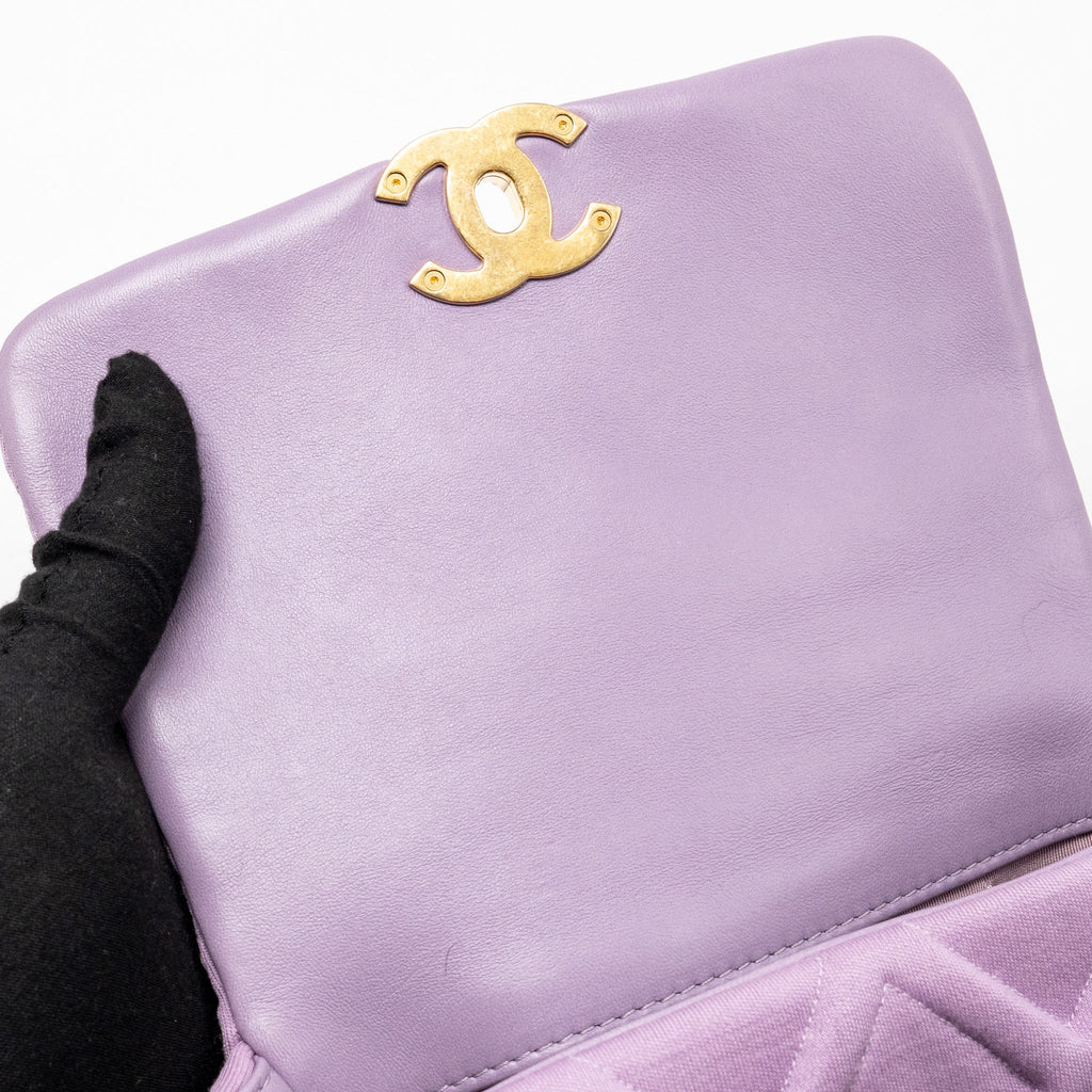 CHANEL 19 BELT/WAIST BAG FABRIC PURPLE MULTICOLOURED HARDWARE