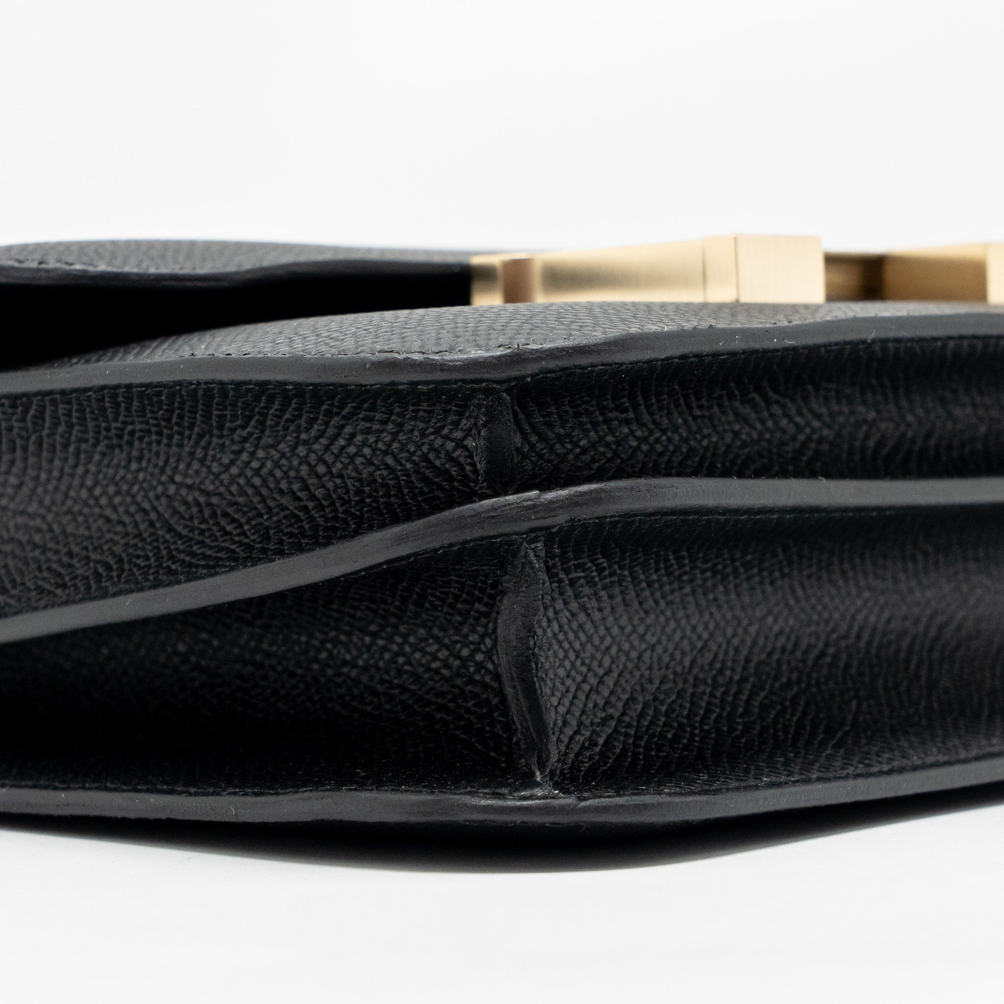 HERMES MINI CONSTANCE EPSOM BLACK BRUSHED GHW