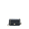 CHANEL 23C PEARL CRUSH MINI RECTANGULAR FLAP BAG LAMBSKIN BLACK LGHW (MICROCHIP)