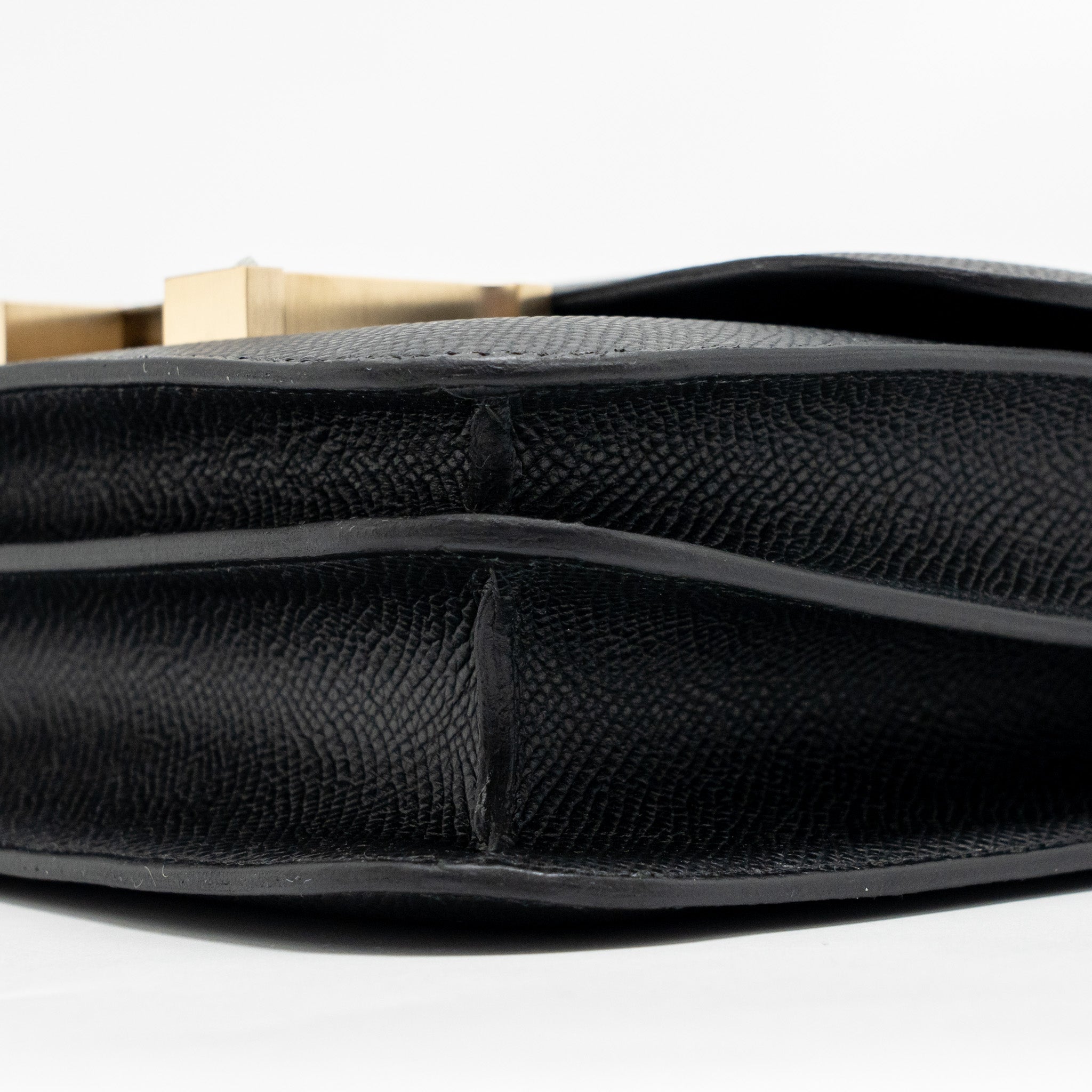 HERMES MINI CONSTANCE EPSOM BLACK BRUSHED GHW