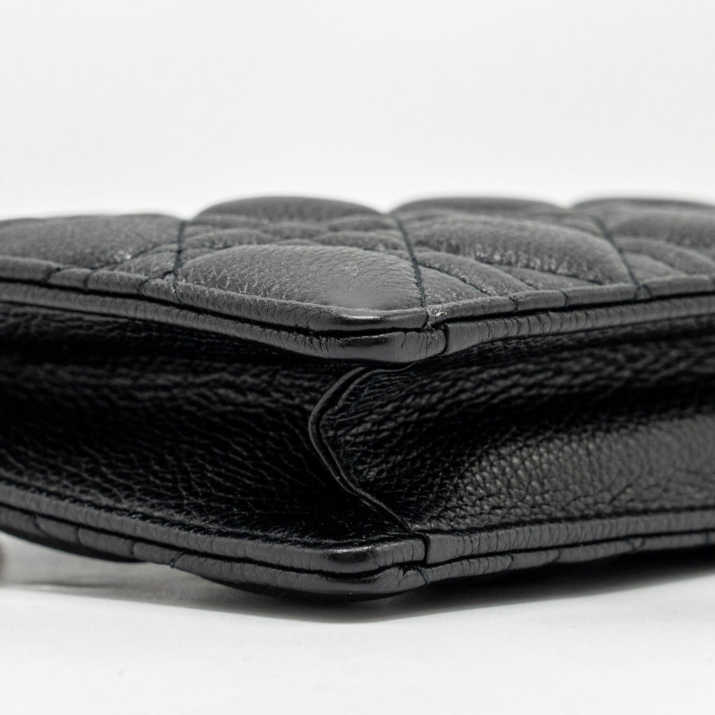 DIOR CARO EVERY DIOR POUCH SUPPLE CALFSKIN BLACK GHW