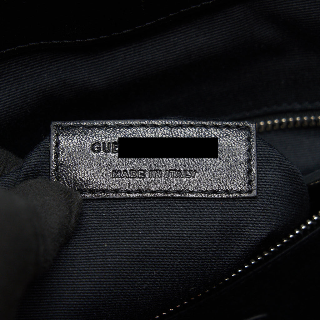 SAINT LAURENT MEDIUM LOULOU BACKPACK BLACK Y MATELASS