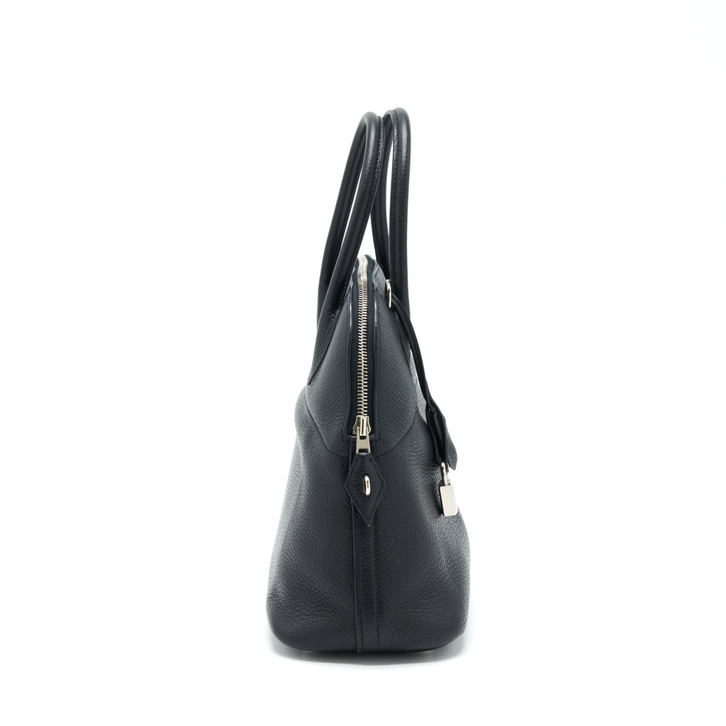 HERMES BOLIDE 31 CLEMENCE LEATHER BLACK WITH SHW
