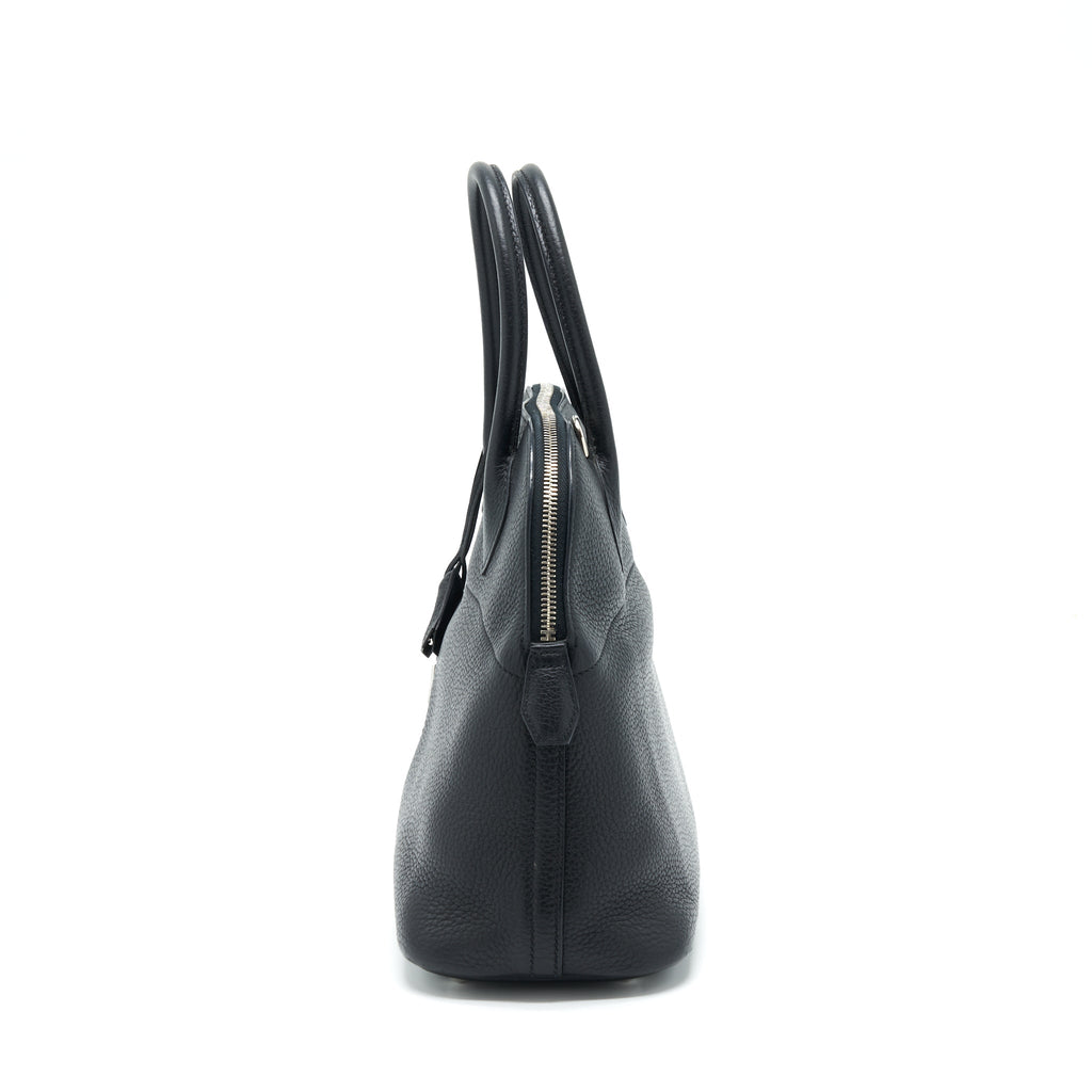 HERMES BOLIDE 31 CLEMENCE LEATHER BLACK WITH SHW