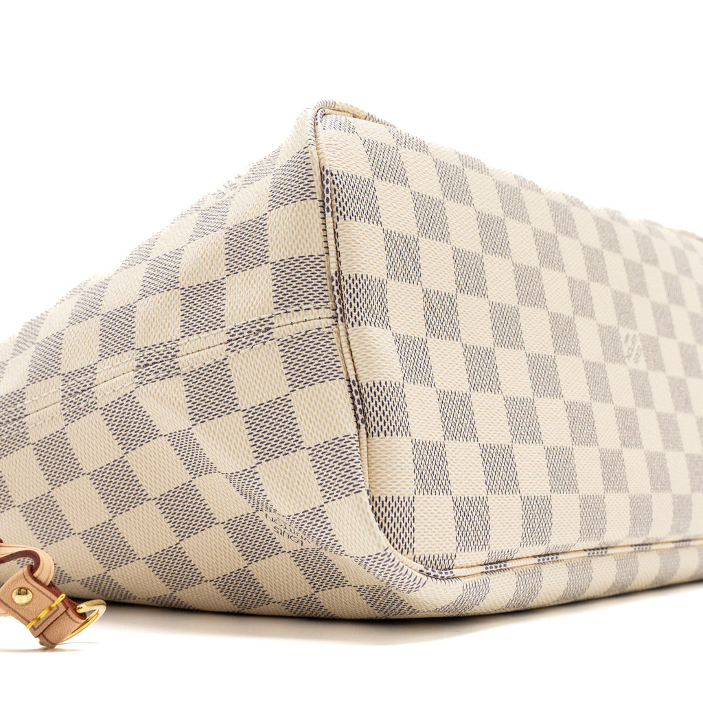 LOUIS VUITTON NEVERFULL MM DAMIER AZUR CANVAS GHW