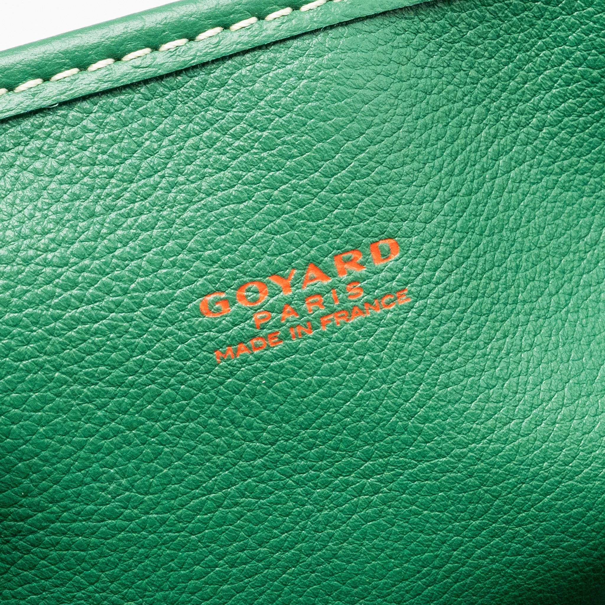 GOYARD MINI ANJOU TOTE BAG GOYARDLINE CANVAS / LEATHER GREEN SHW
