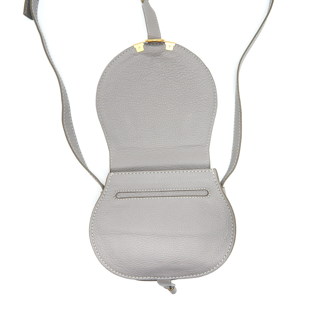 CHLOE MARCIE SADDLE MINI BAG GREY
