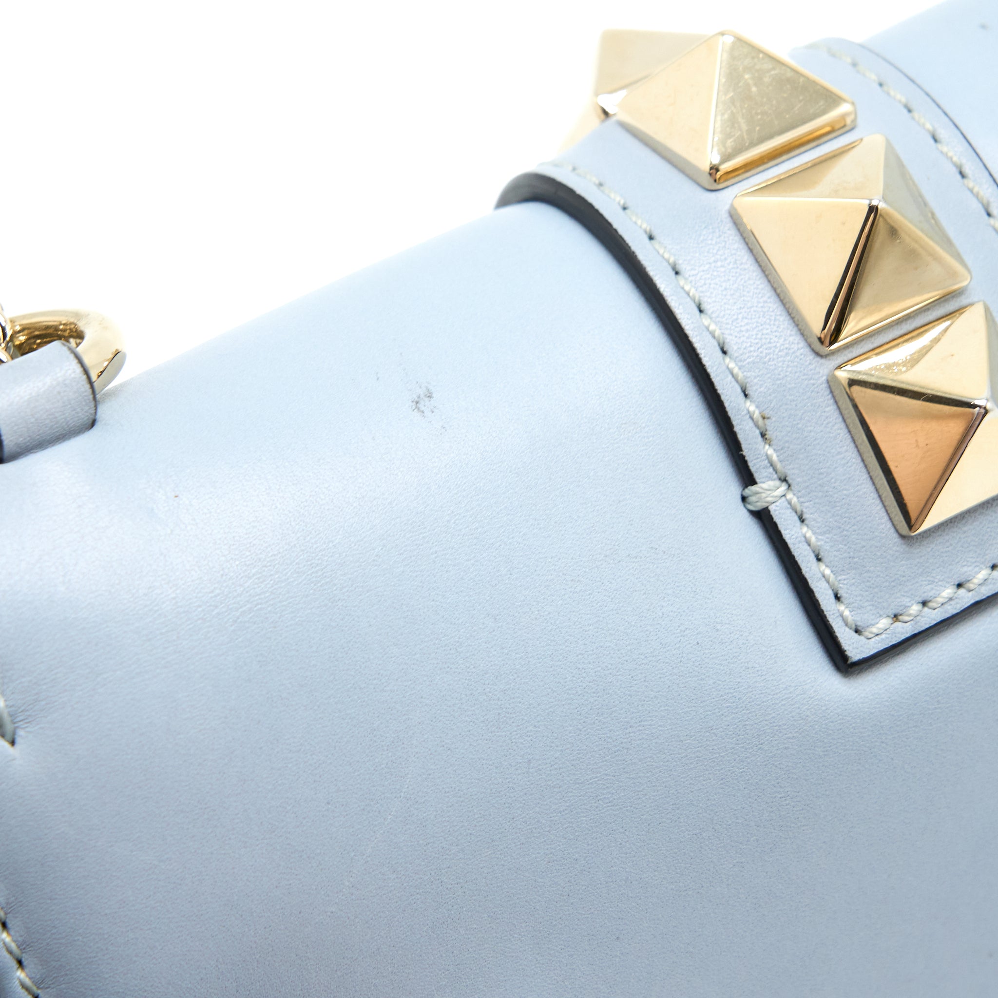 VALENTINO ROCKSTUD LOCK BAG LIGHT BLUE SHW