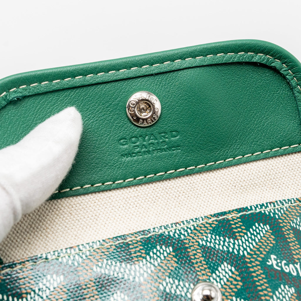 GOYARD MINI ANJOU TOTE BAG GOYARDLINE CANVAS / LEATHER GREEN SHW