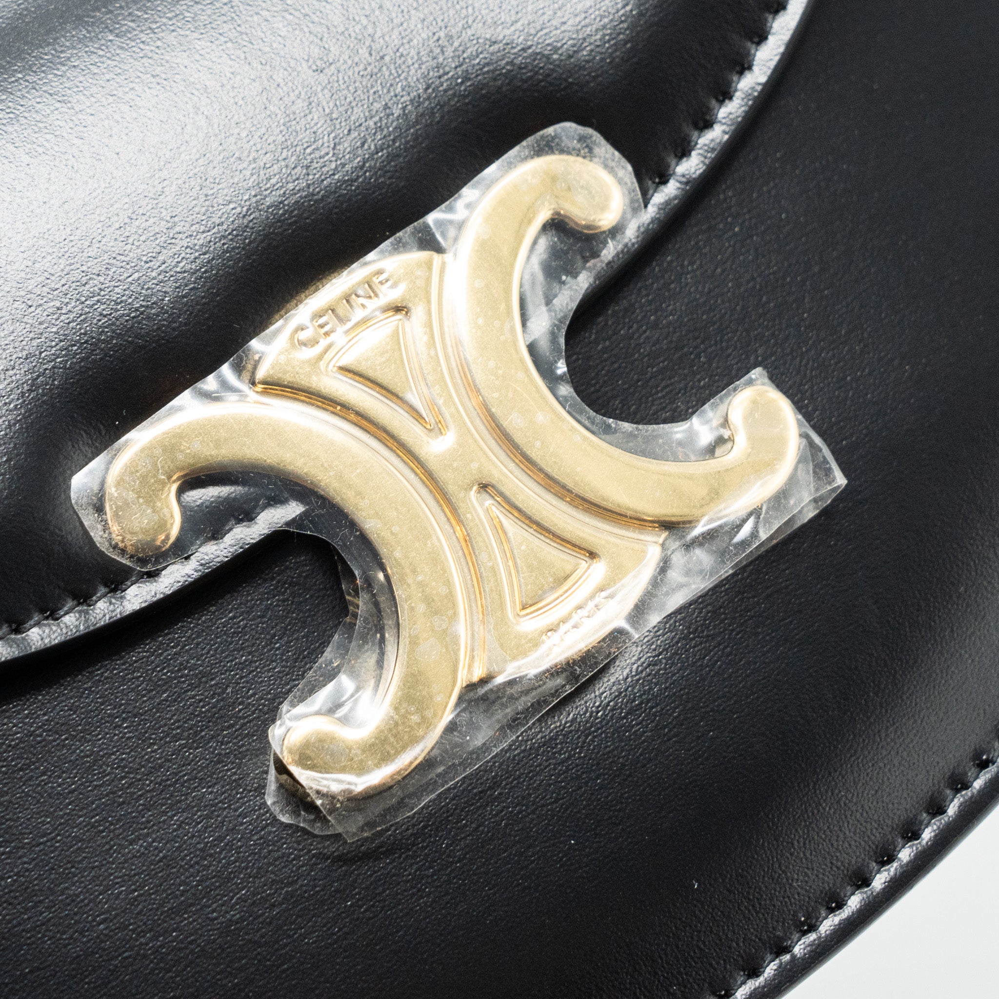 CELINE MINI BESACE SHINY CALFSKIN BLACK GHW