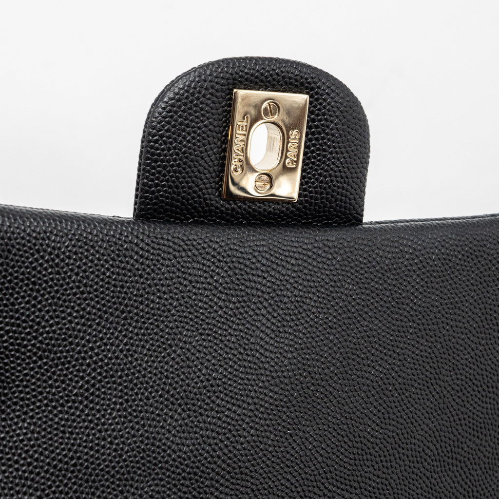 CHANEL CLASSIC MINI RECTANGULAR FLAP BAG CAVIAR BLACK GHW