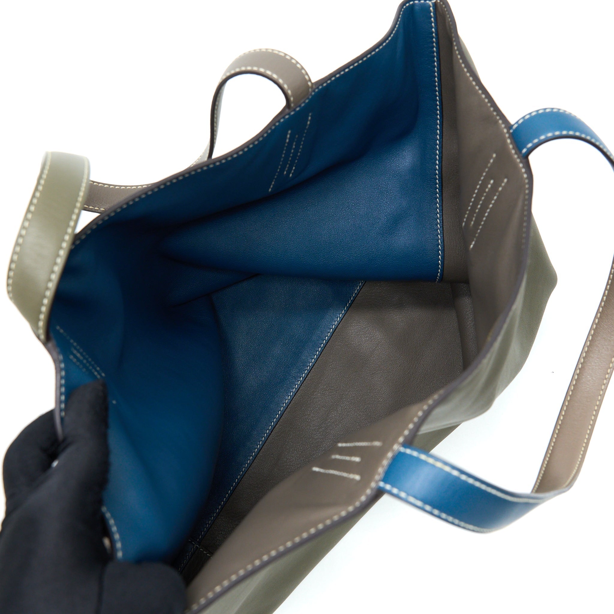 HERMES DOUBLE SENSE BAG DARK ETOUPE/MULTICOLOUR