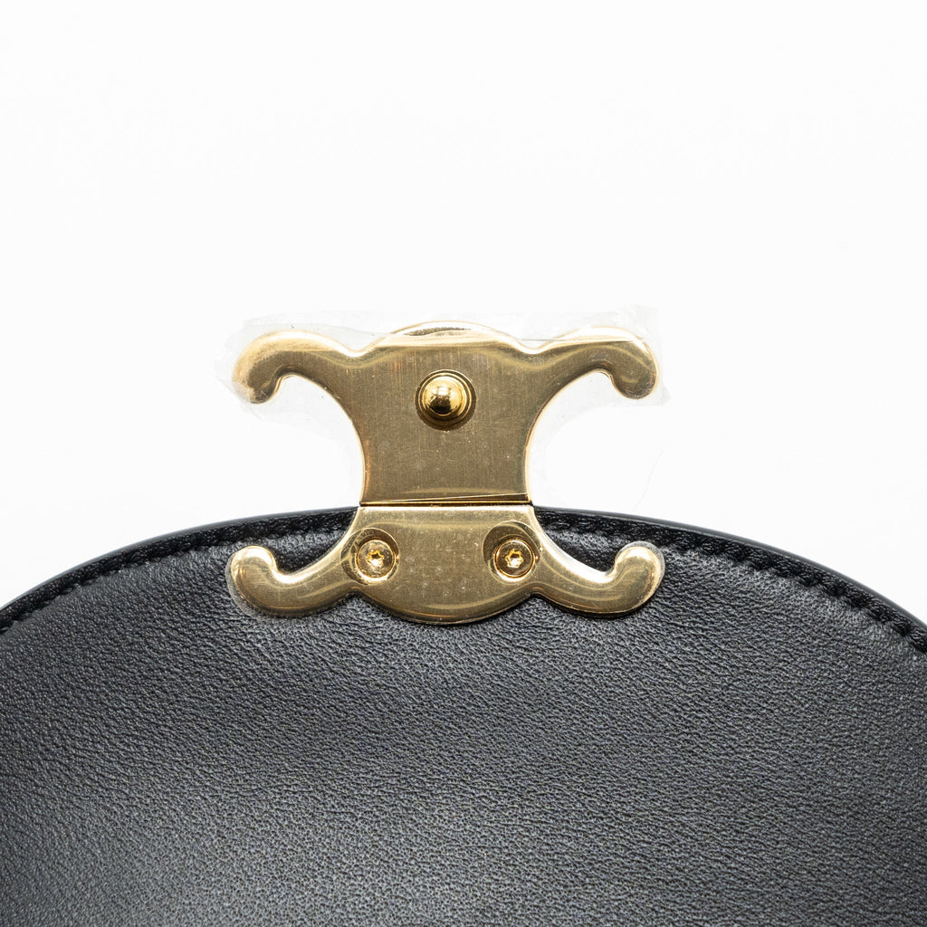 CELINE MINI BESACE SHINY CALFSKIN BLACK GHW