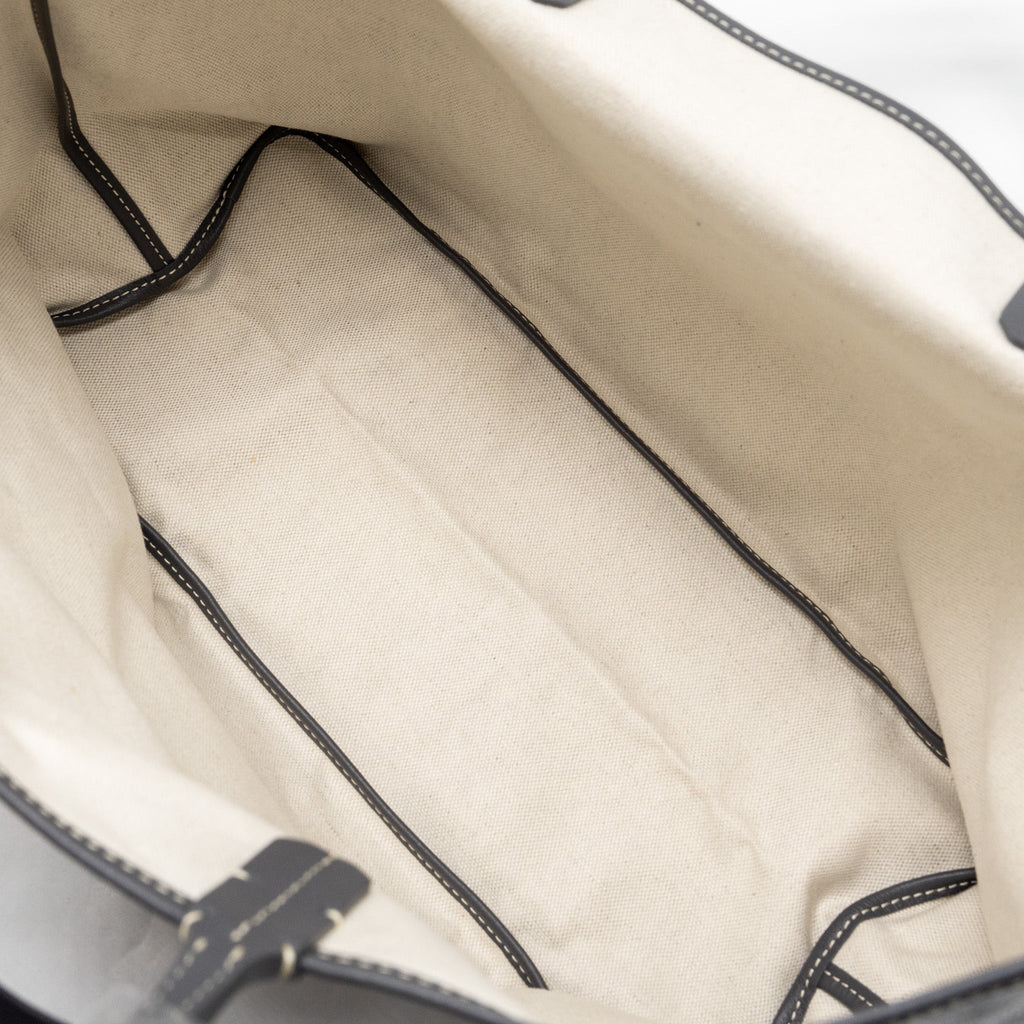 GOYARD SAINT LOUIS PM TOTE BAG GOYARDLINE CANVAS / LEATHER GREY SHW