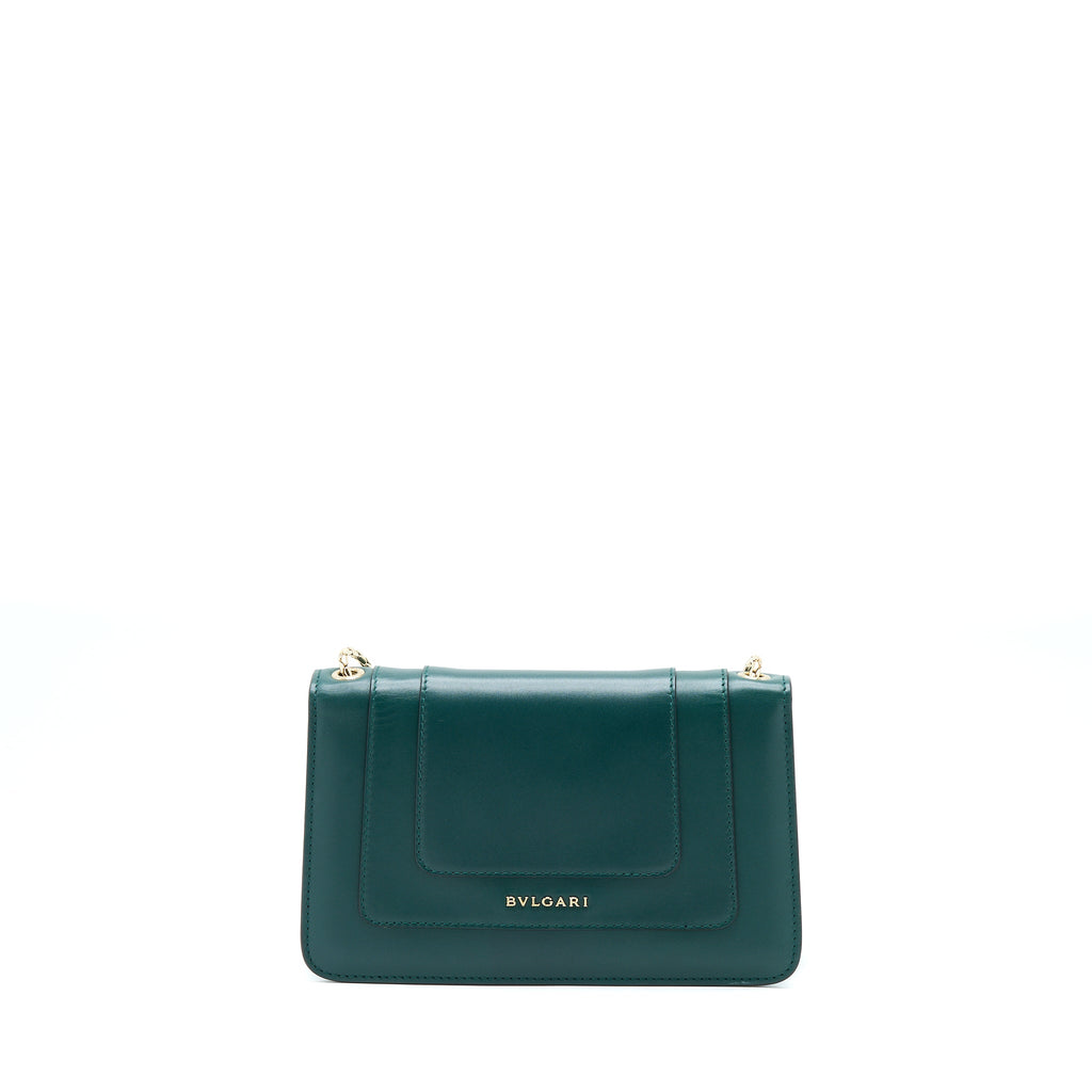 BVLGARI SERPENTI FOREVER CHAIN BAG CALFSKIN GREEN LGHW