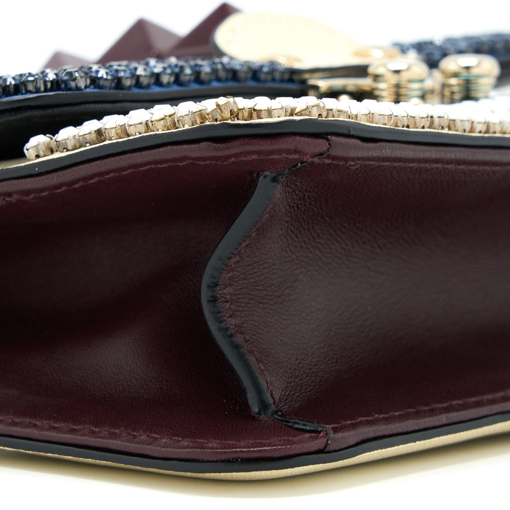 VALENTINO MINI ROCKSTUD CROSSBODY BAG MULTICOLOUR CRYSTALS SHW