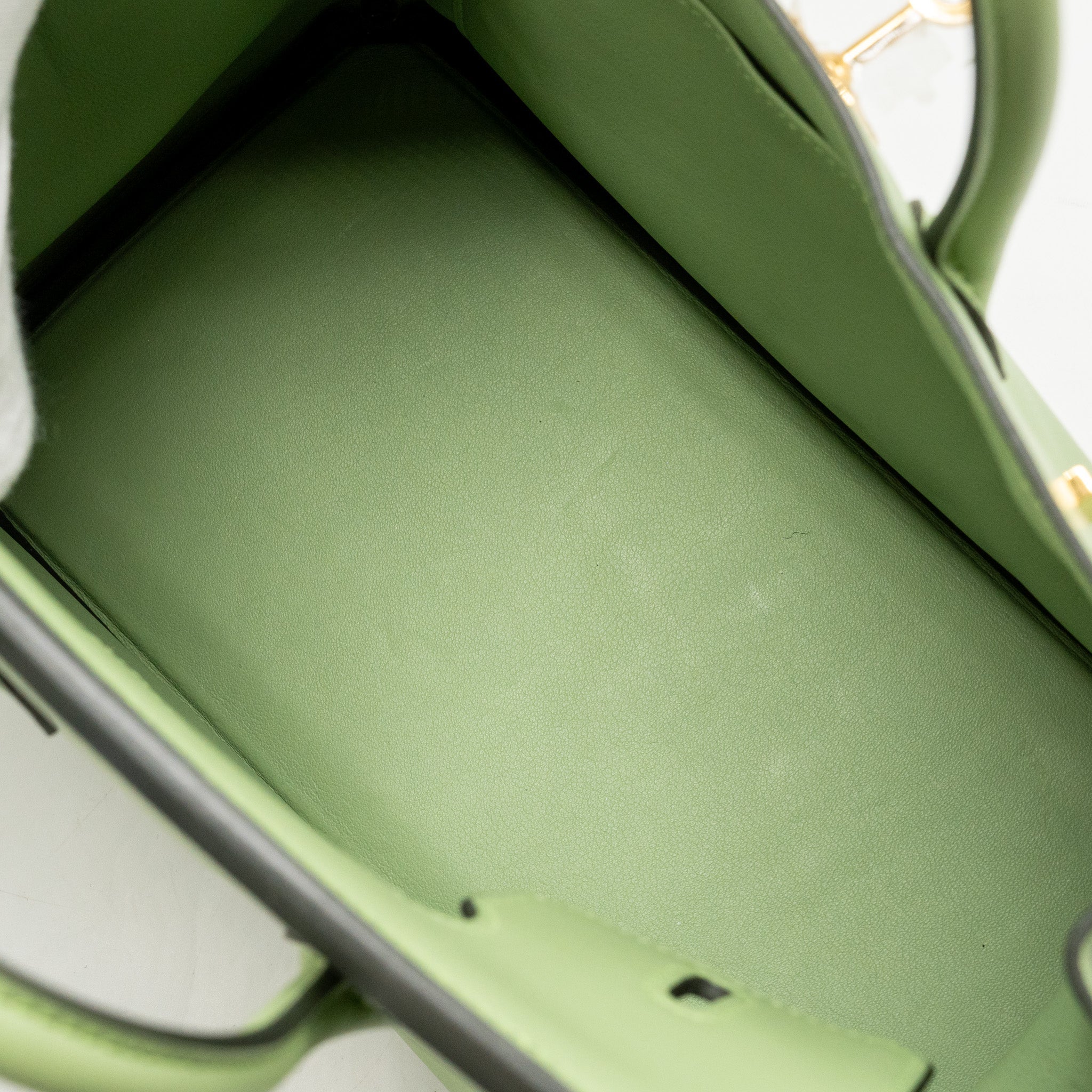 HERMES BIRKIN 25 SWIFT VERT CRIQUET GHW
